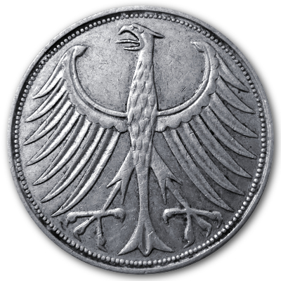 Deutschland 5 DM 1963 7,00g Silber J Rückseite