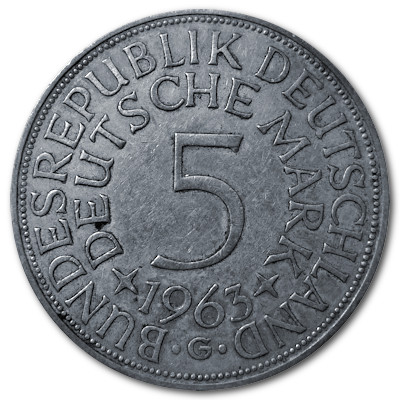 Deutschland 5 DM 1963 7,00g Silber G Vorderseite
