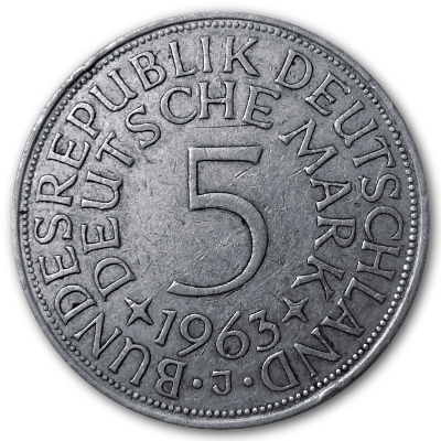 Deutschland 5 DM 1963 7,00g Silber J Vorderseite