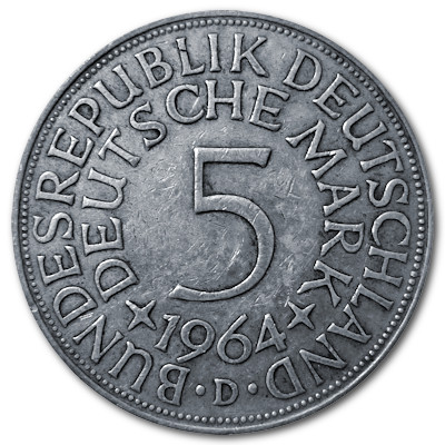 Deutschland 5 DM 1964 7,00g Silber D Vorderseite