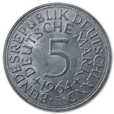 Deutschland 5 DM 1964 7,00g Silber F Vorderseite