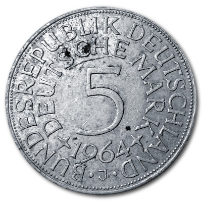 Deutschland 5 DM 1964 7,00g Silber J Vorderseite