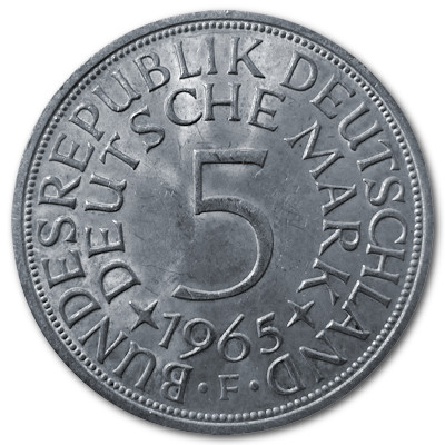 Deutschland 5 DM 1965 7,00g Silber F Vorderseite