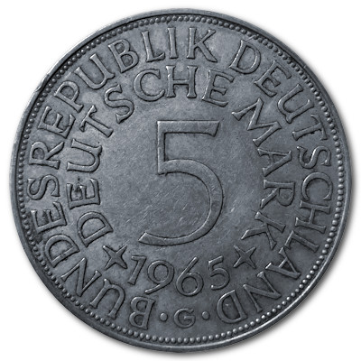 Deutschland 5 DM 1965 7,00g Silber G Vorderseite