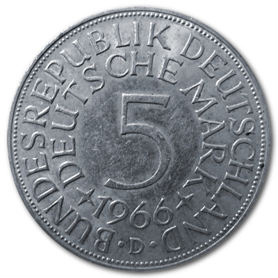 Deutschland 5 DM 1966 7,00g Silber D Vorderseite
