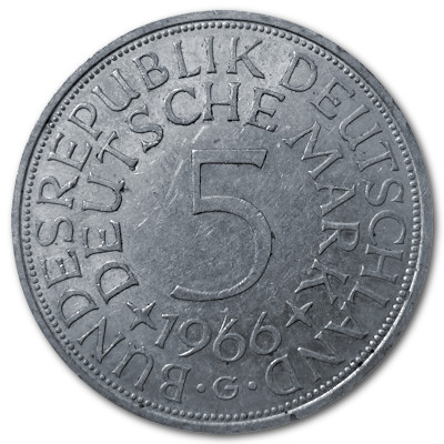Deutschland 5 DM 1966 7,00g Silber G Vorderseite