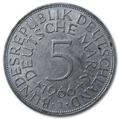 Deutschland 5 DM 1966 7,00g Silber J Vorderseite