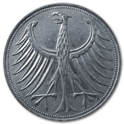 Deutschland 5 DM 1967 7,00g Silber D Rückseite