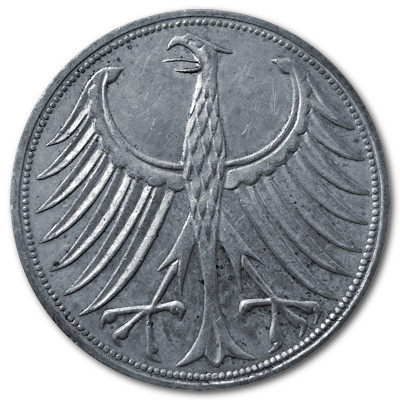 Deutschland 5 DM 1967 7,00g Silber G Rückseite