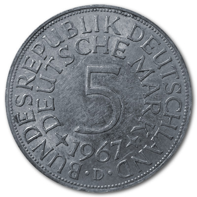 Deutschland 5 DM 1967 7,00g Silber D Vorderseite