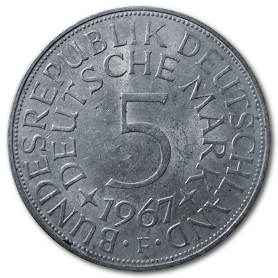 Deutschland 5 DM 1967 7,00g Silber F Vorderseite