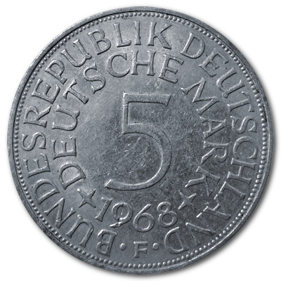Deutschland 5 DM 1968 7,00g Silber F Vorderseite