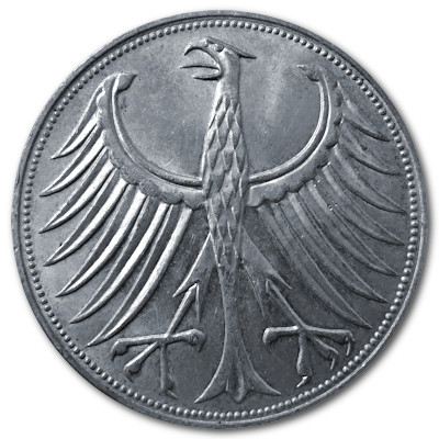 Deutschland 5 DM 1969 7,00g Silber D Rückseite