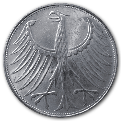 Deutschland 5 DM 1971 7,00g Silber G Rückseite