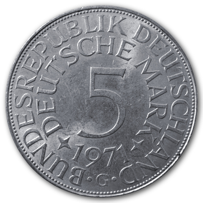 Deutschland 5 DM 1971 7,00g Silber G Vorderseite
