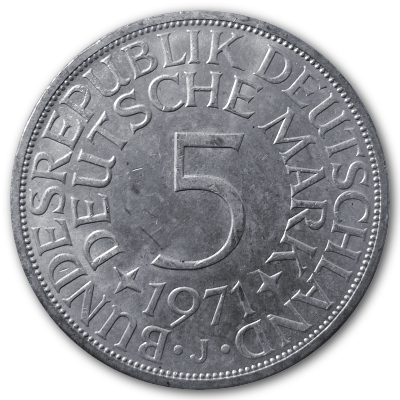 Deutschland 5 DM 1971 7,00g Silber J Vorderseite