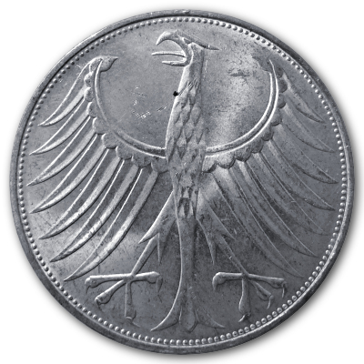Deutschland 5 DM 1972 7,00g Silber G Rückseite