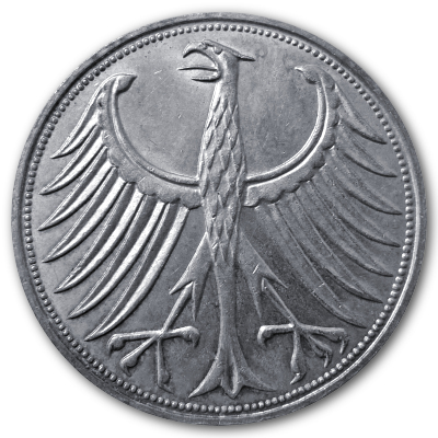 Deutschland 5 DM 1972 7,00g Silber J Rückseite
