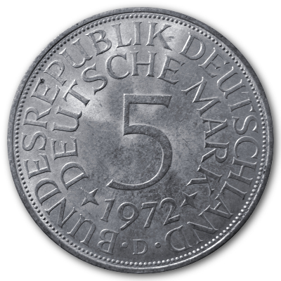 Deutschland 5 DM 1972 7,00g Silber D Vorderseite