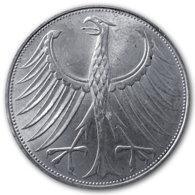 Deutschland 5 DM 1973 7,00g Silber G Rückseite