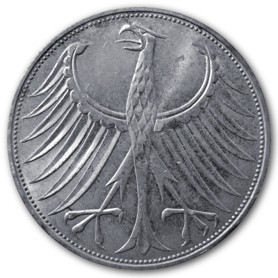 Deutschland 5 DM 1974 7,00g Silber D Rückseite