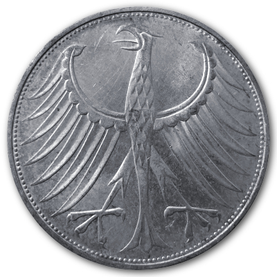 Deutschland 5 DM 1974 7,00g Silber G Rückseite