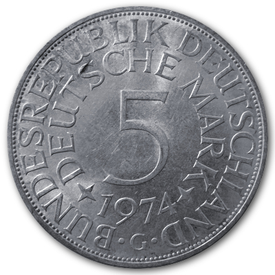 Deutschland 5 DM 1974 7,00g Silber G Vorderseite