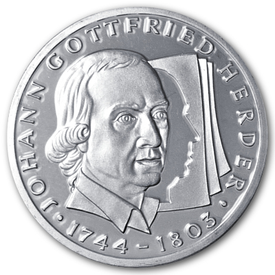 Deutschland 10 DM Gedenkmünzen 625er 1994 9,69g Silber 250 Geburtstag Johann Gottfried Herder Vorderseite