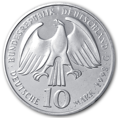Deutschland 10 DM Gedenkmünzen 925er 1998 14,34g Silber 350 Jahre Westfälischer Friede Rückseite