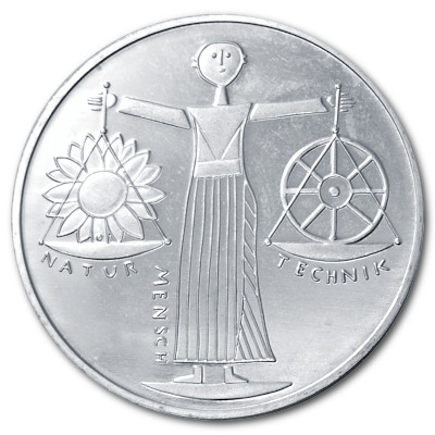 Deutschland 10 DM Gedenkmünzen 925er 2000 14,34g Silber EXPO 2000 Vorderseite