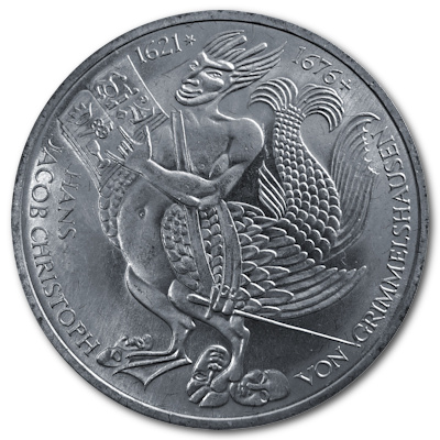 Deutschland 5 DM Gedenkmünzen 1976 7,00g Silber Grimmelshausen Vorderseite