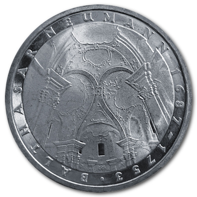 Deutschland 5 DM Gedenkmünzen 1978 7,00g Silber Balthasar Neumann Vorderseite