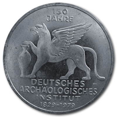 Deutschland 5 DM Gedenkmünzen 1979 7,00g Silber Archäologisches Institut Vorderseite