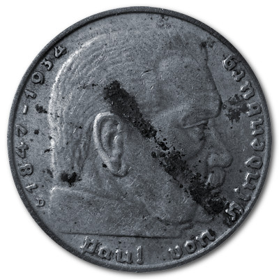 Deutschland 2 Reichsmark RM 1937 5,00g Silber Hindenburg D Vorderseite