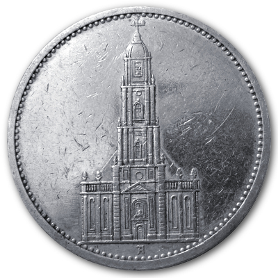 Deutschland 5 Reichsmark RM 1934 12,50g Silber Garnisonskirche ohne Datum A Vorderseite