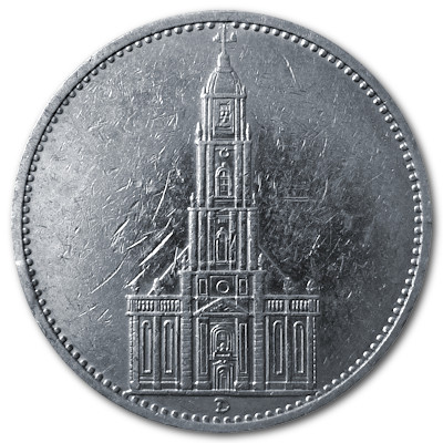 Deutschland 5 Reichsmark RM 1934 12,50g Silber Garnisonskirche ohne Datum D Vorderseite