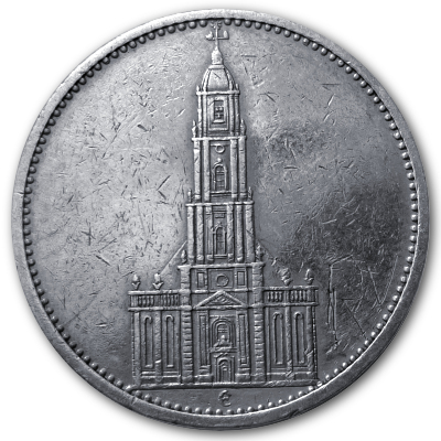 Deutschland 5 Reichsmark RM 1934 12,50g Silber Garnisonskirche ohne Datum E Vorderseite