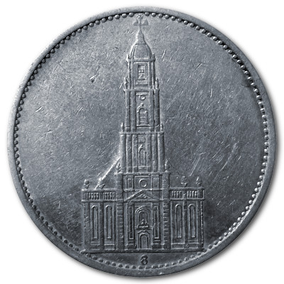 Deutschland 5 Reichsmark RM 1935 12,50g Silber Garnisonskirche ohne Datum G Vorderseite