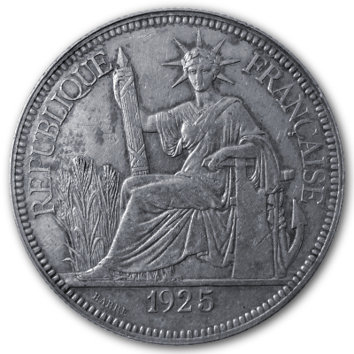 Frankreich Piastre de commerce 1925 24,30g Silber