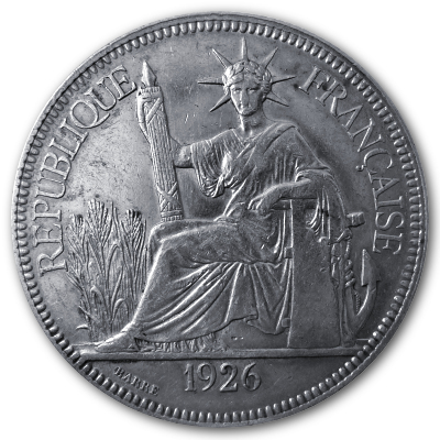 Frankreich Piastre de commerce 1926 24,30g Silber