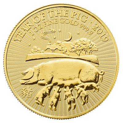 Großbritannien Gold UK Lunar Serie 2019 1 Oz Gold Großbritannien Gold UK Lunar Serie 2019 1 Oz Gold