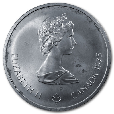 Kanada 10 Dollar Olympiade Montreal 1975 44,96g Silber Kugelstoßen Frauen Rückseite