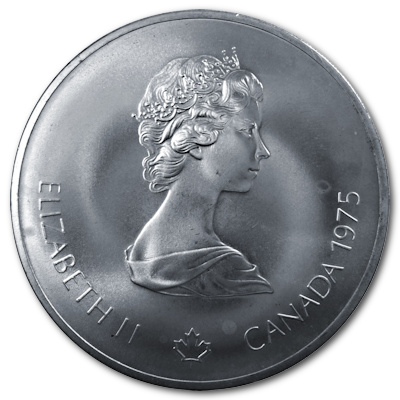 Kanada 10 Dollar Olympiade Montreal 1975 44,96g Silber Paddeln Rückseite