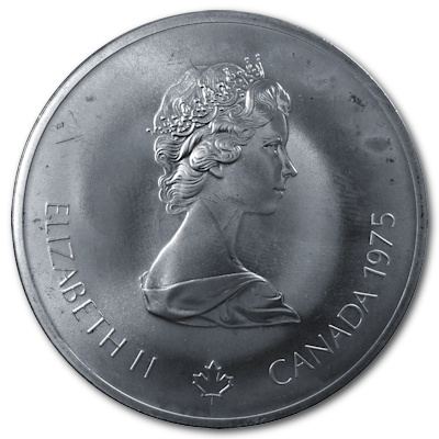 Kanada 10 Dollar Olympiade Montreal 1975 44,96g Silber Segeln Rückseite