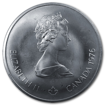 Kanada 10 Dollar Olympiade Montreal 1976 44,96g Silber Fussball Rückseite