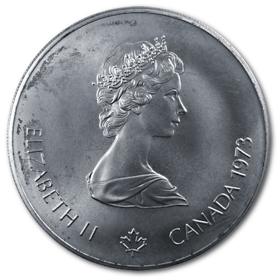 Kanada 5 Dollar Olympiade Montreal 1973 22,48g Silber Nordamerika Rückseite