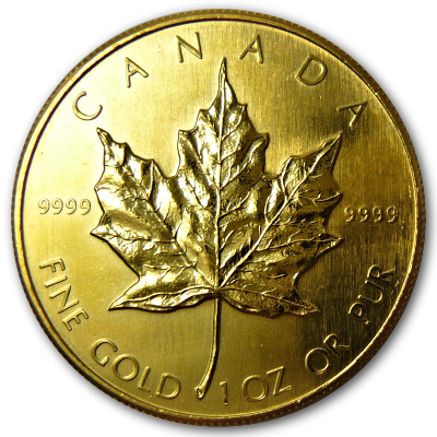 Kanada Gold Maple Leaf 1983 1 Oz Gold Vorderseite Kanada Gold Maple Leaf 1983 1 Oz Gold Vorderseite