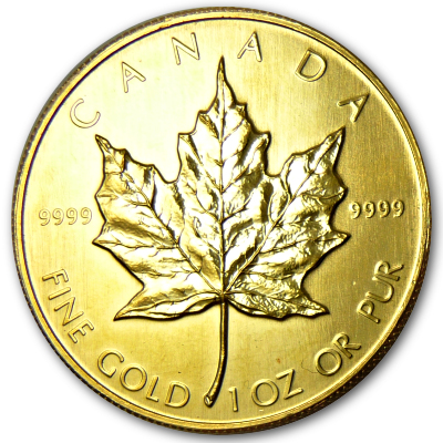 Kanada Gold Maple Leaf 1985 1 Oz Gold Vorderseite