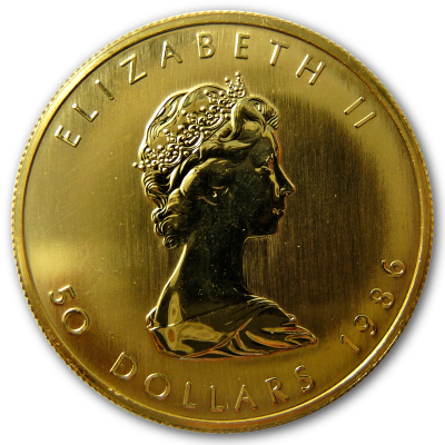 Kanada Gold Maple Leaf 1986 1 Oz Gold Rückseite Kanada Gold Maple Leaf 1986 1 Oz Gold Rückseite