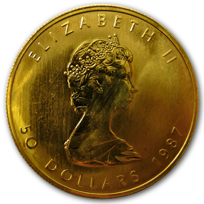 Kanada Gold Maple Leaf 1987 1 Oz Gold Rückseite Kanada Gold Maple Leaf 1987 1 Oz Gold Rückseite